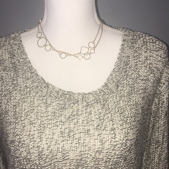 RD Style black/white sweater. Suede elbow patches - Picture 2 of 5